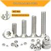 25/50pcs 304 Stainless Steel Torx Flat Countersunk Head Screw Bolt Nut Washer Set Assortment Kit M3/M4