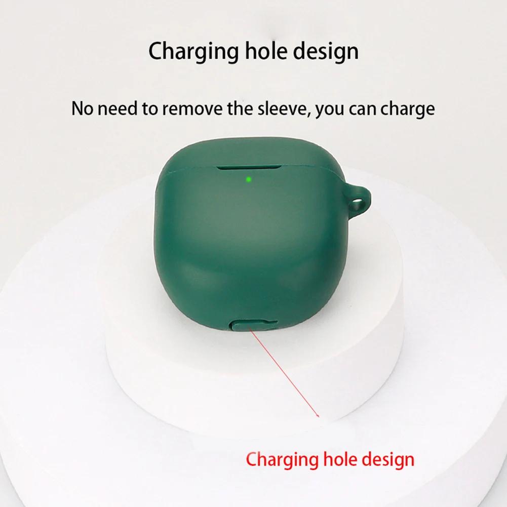 Силиконовый чехол-держатель для наушников с крючком, моющийся, защитный чехол для беспроводных наушников, замена для Bose QuietComfort Earbuds II