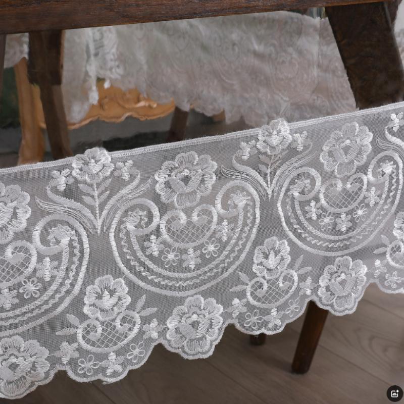 Круглая скатерть из ПВХ с кружевом, водостойкая, маслостойкая, для домашнего обеденного стола, журнального столика, противоскользящая, устойчивая к пятнам, моющаяся прозрачная скатерть
