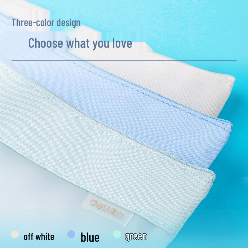 Deli 72638 A4 Transparent Zipper Mesh File Bags