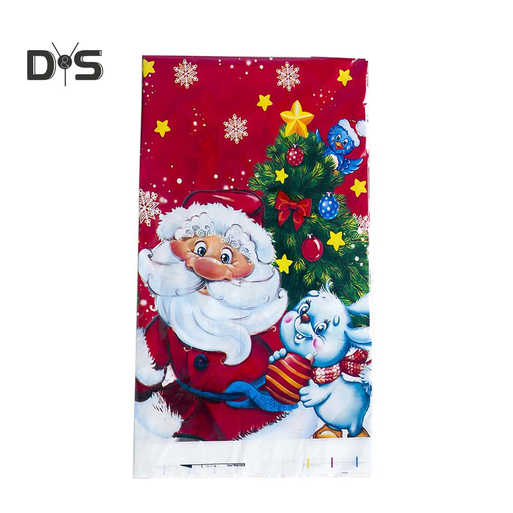 Санта-покрытие для стола, скатерть, подушка, коврик из ПВХ, водонепроницаемый декор для вечеринки