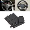 Мягкий перфорированный кожаный чехол для VW Golf 2009 Passat B5 Polo для Seat Leon 1999-2015, ручное шитье, чехол на руль автомобиля