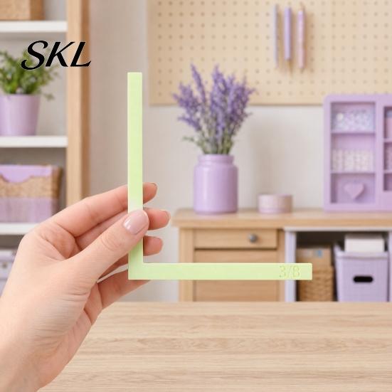 Precision Layering Guide for Scrapbooks 5 Pcs Paper Crafting Alignment Guides with Storage Case, Matting Art Spacers, Color-Coded L-Shaped Ruler Size