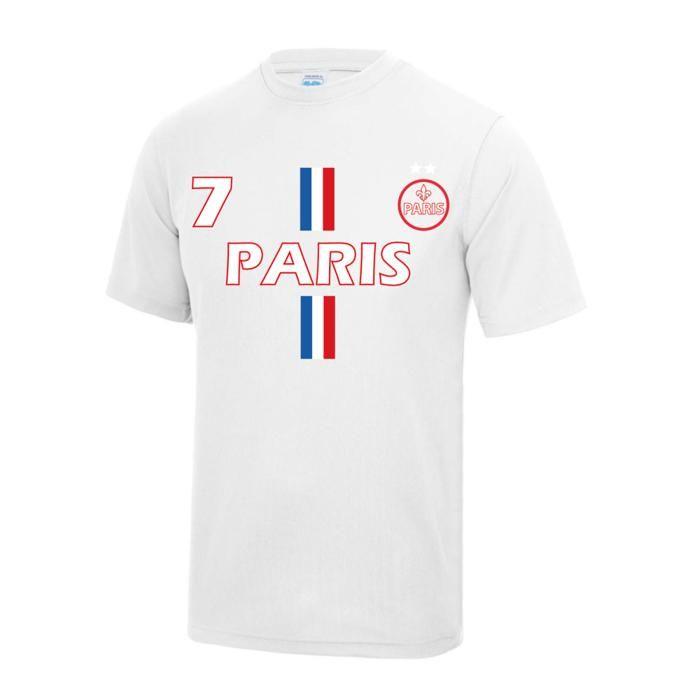 Maillot Homme Inspiré Paris – Collection 2 Étoiles – Édition Champions - Blanc