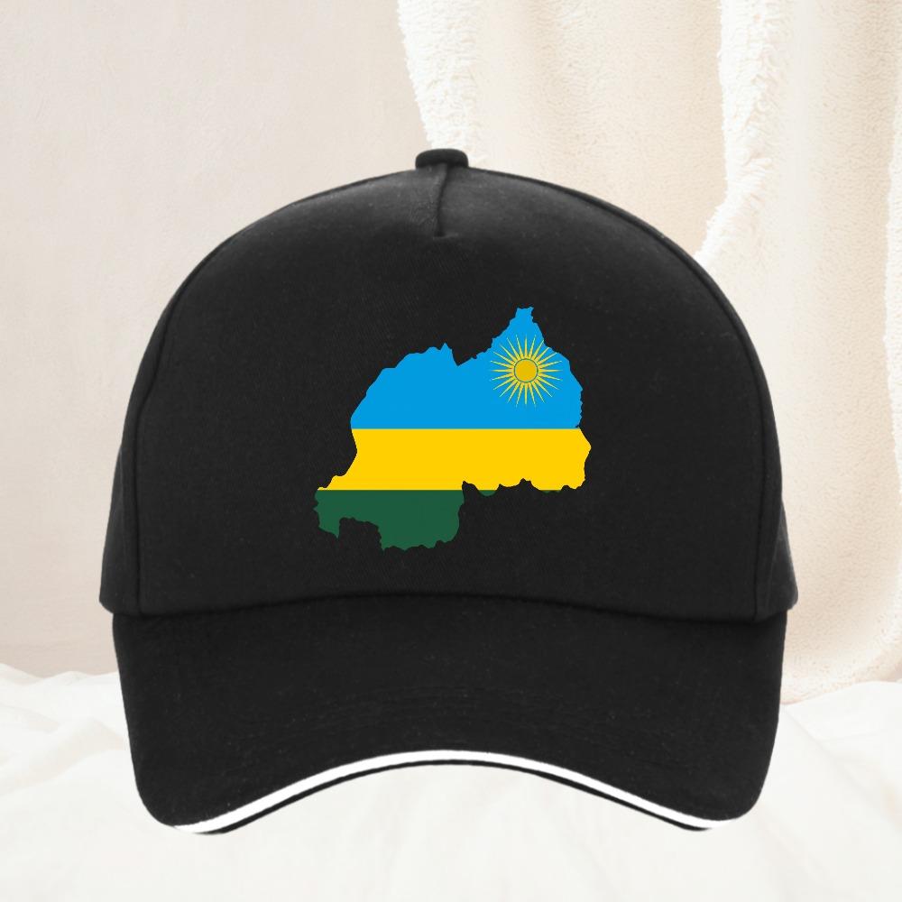 Карта Флаг Руанды Бейсболка Крутая Летняя Унисекс универсальная уличная шляпа для защиты от солнца регулируемая Snapback кепка Gorras
