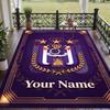 Custom Text Printed Rug Anderlecht FC Non Slip Floor Carpet For Home Room Decor