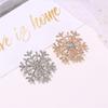 Zircon Creative Snowflake Brooch Geometric Personality Party
