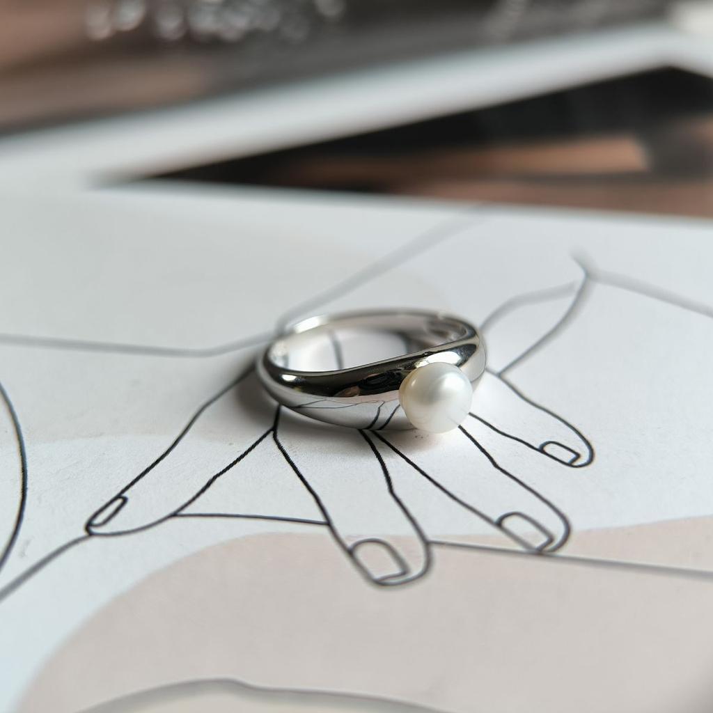Серебряное кольцо с натуральным жемчугом, вес изделия 2,69 гр (2186915)