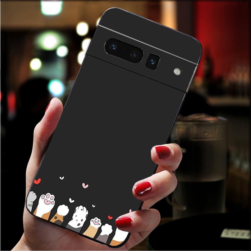 Чехол для телефона Google Pixel 10 9 Pro XL 9A 8 7 6 Pro Pixel 8A 7A 6A Pixel 8 7 6 5 Мультяшный чехол с черными кошками