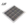 Chair Pad with Ties Cotton Linen Ties Square Summer Seat Lace Soft Yarn Trim 15.75" x Breathable Washable Mat for Dining Office Rattan