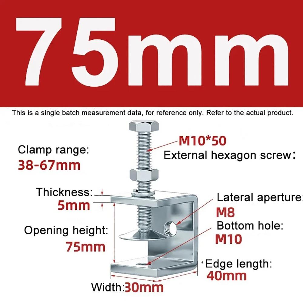 1Pcs Open Height 20-130MM C-Type Clip Multiple Head Shapes Clamping Device New U Clamp