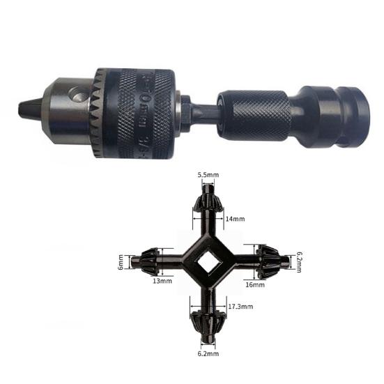 3/4 шт./компл., 10 мм, 3-кулачковый сверлильный патрон, гаечный ключ, адаптер, наборы инструментов для ремонта преобразователя