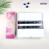 24-Color Tinplate Watercolor Paint Box with Card and Brush Holder