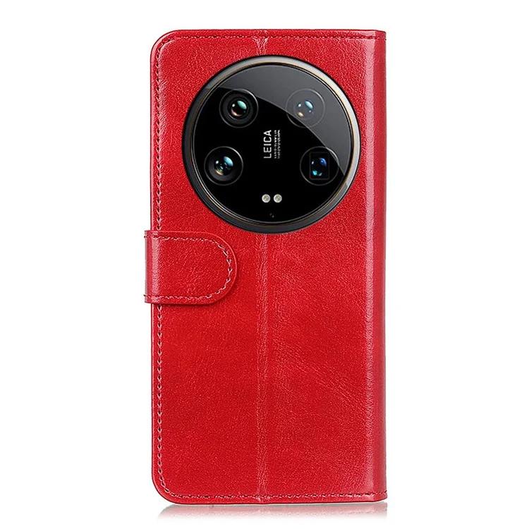 For Xiaomi 14 Ultra Case PU Leather Magnetic Buckle Protective Phone Cover