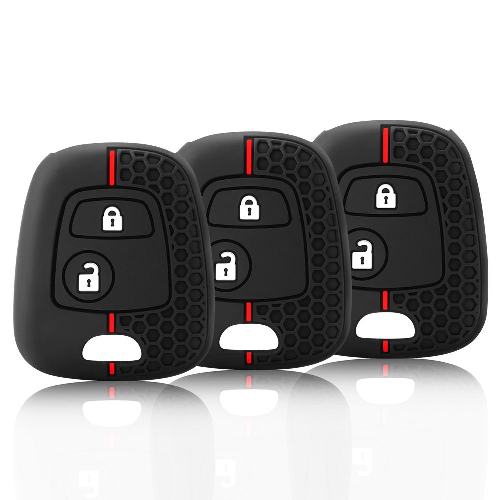 Силиконовый чехол с 2 кнопками для Peugeot 107 206 307 207 408 для Citroen C2 C3 C4 Berlingo Xsara Picasso для Toyota Aygo Straight Key