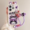 KEYSION Милый чехол с 3D-мультяшным изображением уха для TECNO Spark Go 2024 20 20C с браслетом, силиконовый противоударный чехол для телефона Tecno Pop 8