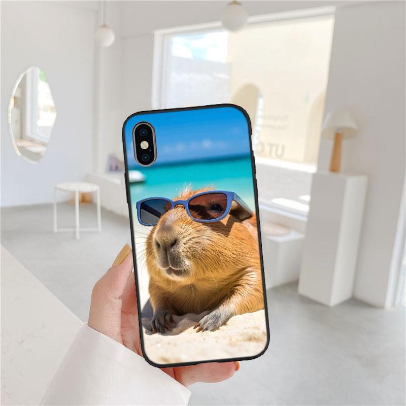 LO19 Cartoon Capybara Soft Shell Phone Case for OPPO A3 Pro A72 A74 A76 A77 A77S A78 A79 A94 A95 A18 A40M A58