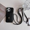 Crossbody Leather Cover for IPhone 16 15 14 13 12 11 Pro Max  Plus Phone Case with Card Holder Lanyard Strap Neckband Wallet