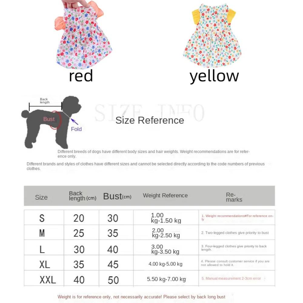 Thin Pet Dog Clothes Soft Dog Flying Sleeve Skirt Fashion Dog Princess Dress  Casual Outfit