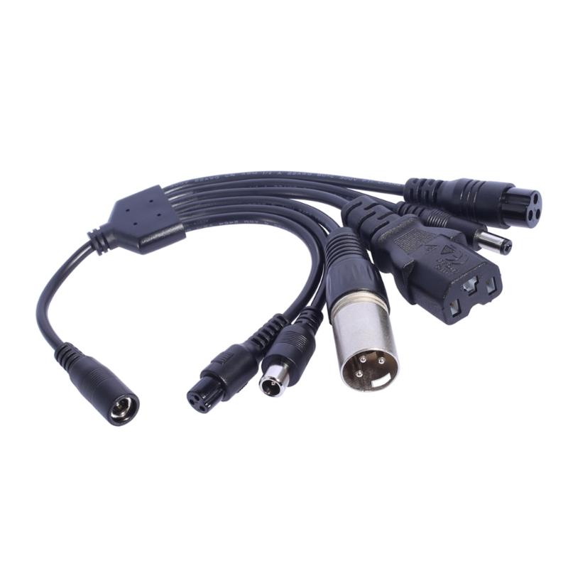 1 To 6 Electric Scooter Connectors Adapter 5.5x2.1mm Female To 8016 Male and 5.5x2.5mm for Stable Charging Cord