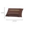 PU Leather Car Tissue Box Cover Sun Visor Seat Back Hanging Type Car Tissue Box Armrest Towel Tissue Storage