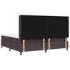Box Spring Bed with Mattress Dark Brown 200 x 200 cm Fabric