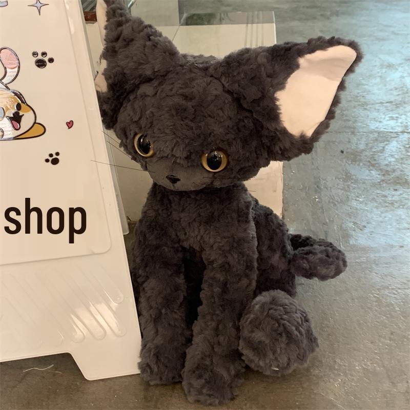 Плюшевая сумка через плечо для котенка породы Германский рекс, черно-белая - Идеальный подарок для девочек