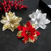 Christmas Decorations, Christmas Flower Gold, Silver and Red Three-layer Artificial Flower Christmas Tree Ornaments, Shooting Props