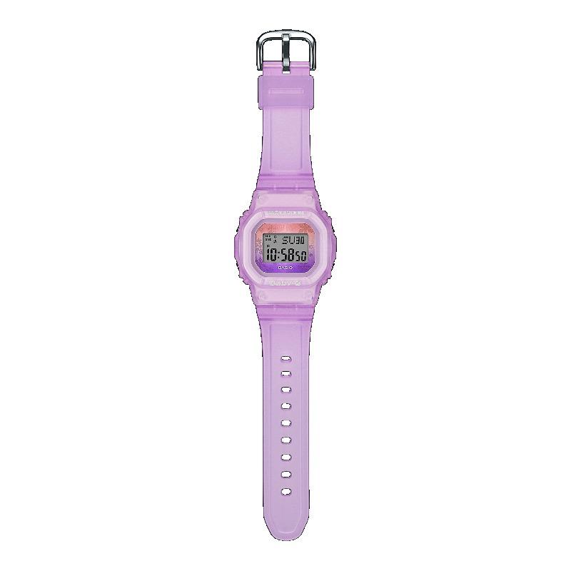 Casio Женские часы Baby-G, кварцевые, с resin-ремешком, водозащита 200 м, ударопрочные, с будильником, BGD-560WL-4