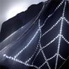 Rhinestone Cobweb Zip Up Oversized Sweatshirt 2023 Autumn Goth Hoodie Men Women Grunge Hooded Jacket Streetwear Y2k Clothing