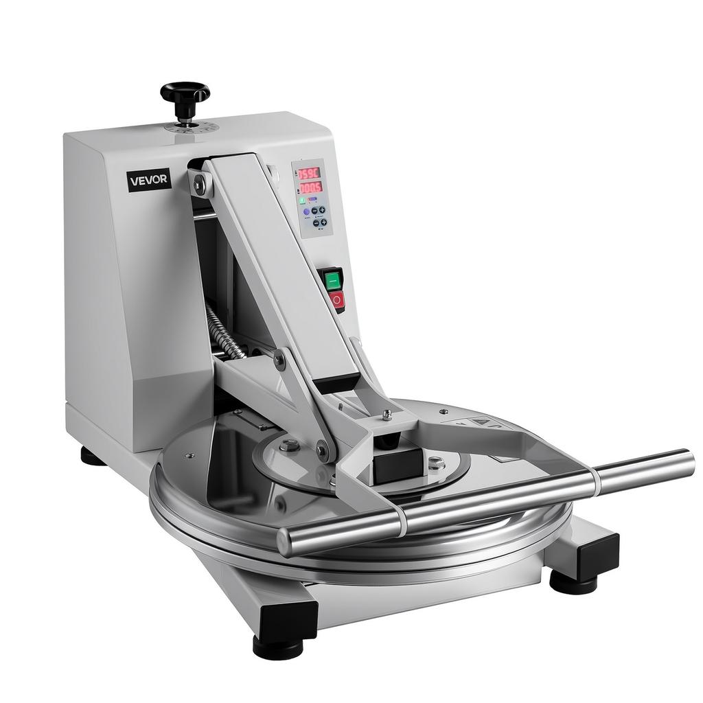 Commercial Pizza Dough Press Machine 45cm Electric Dough Sheeter, Ideal for Bakery Home Restaurant Use, 1200W Cast Aluminum Pastry Press Plate,