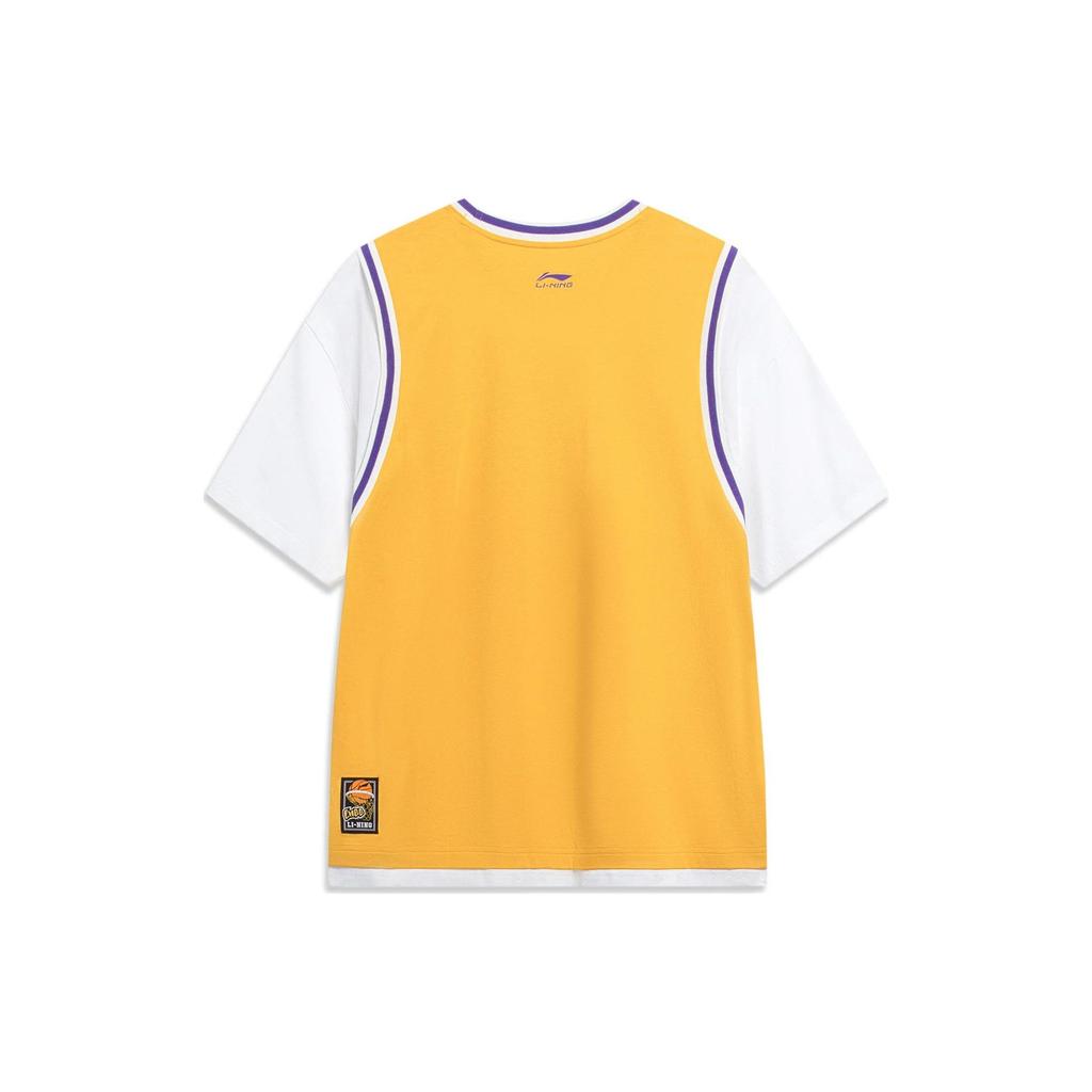 Спортивная модная коллекция Li Ning Футболка унисекс Оливковый AHST573-4