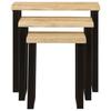VidaXL Tables Gigognes 3 pcs avec Bord Vivant, Bout de Canapé avec Pied, Table d'Appoint, Meuble de Salon Salle de Séjour, 372762