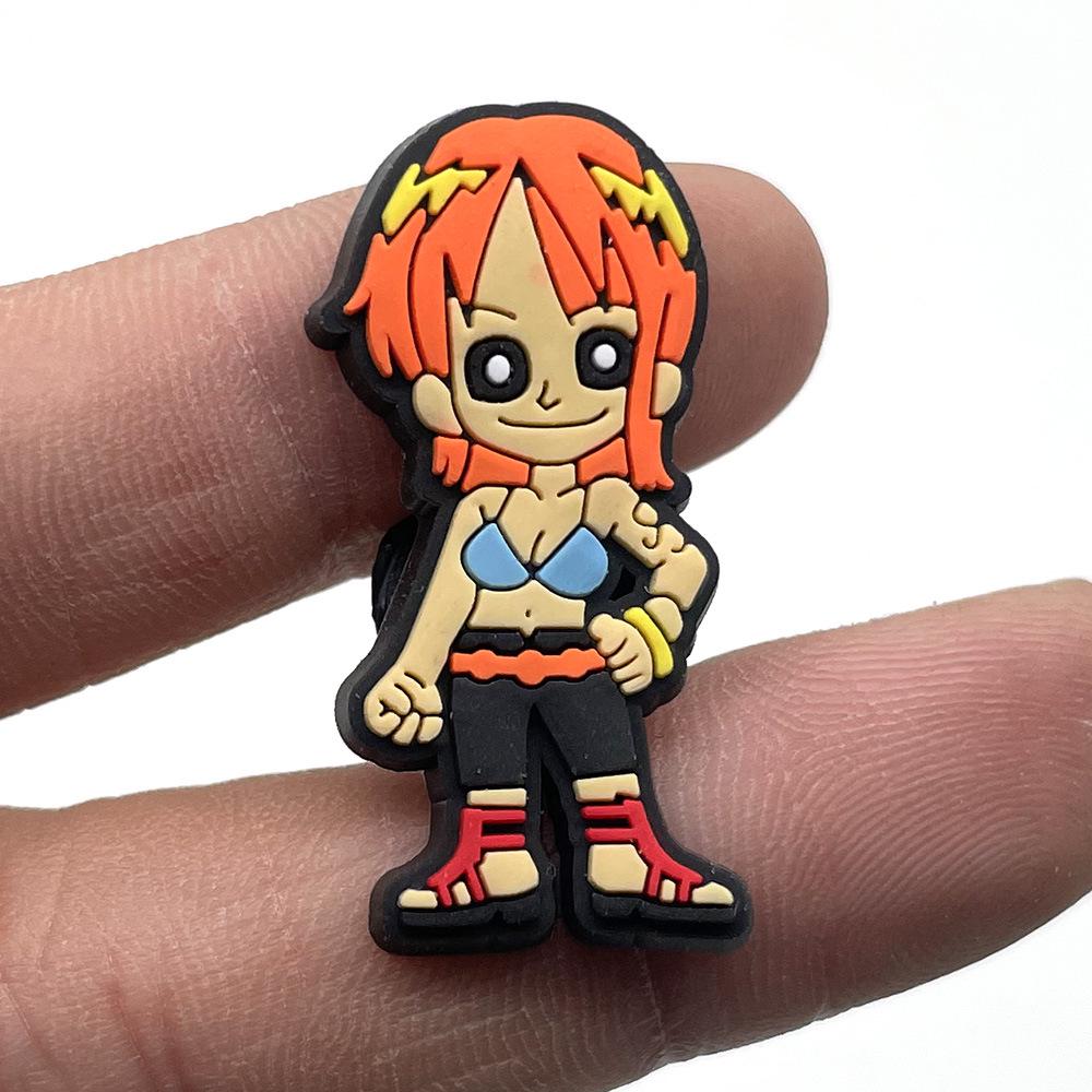 Мультяшные персонажи One Piece - Наклейки для обуви Crocs - Декоративные аксессуары из мягкой резины