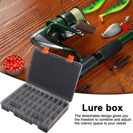 Портативная коробка для рыболовных приманок, съемная перегородка, прозрачная большая емкость, многофункциональные рыболовные приманки, крючки, аксессуары, органайзер, чехол, товары для рыбалки