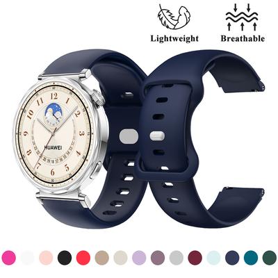 Ремешки, совместимые с Huawei Watch GT5 41 мм Водонепроницаемый силиконовый ремешок для Huawei Watch GT5/GT4/GT5 Pro 18 мм Универсальный ремешок
