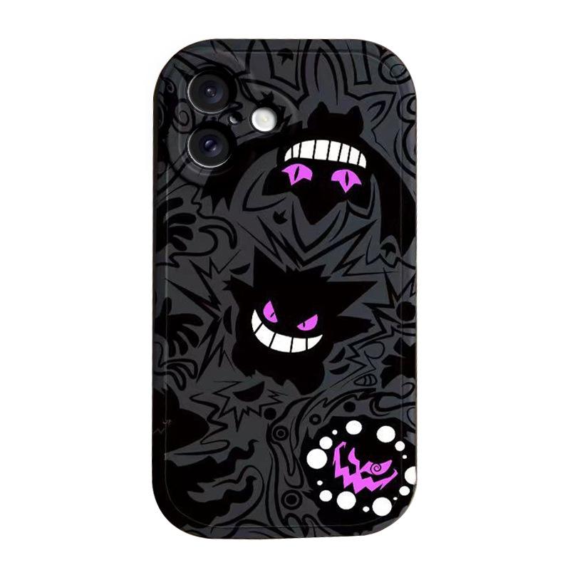Ghost Gengar for Apple 16 Mobile Phone Case for IPhone15ProMax New 13 Protective Case 14pm Lens All-inclusive 11
