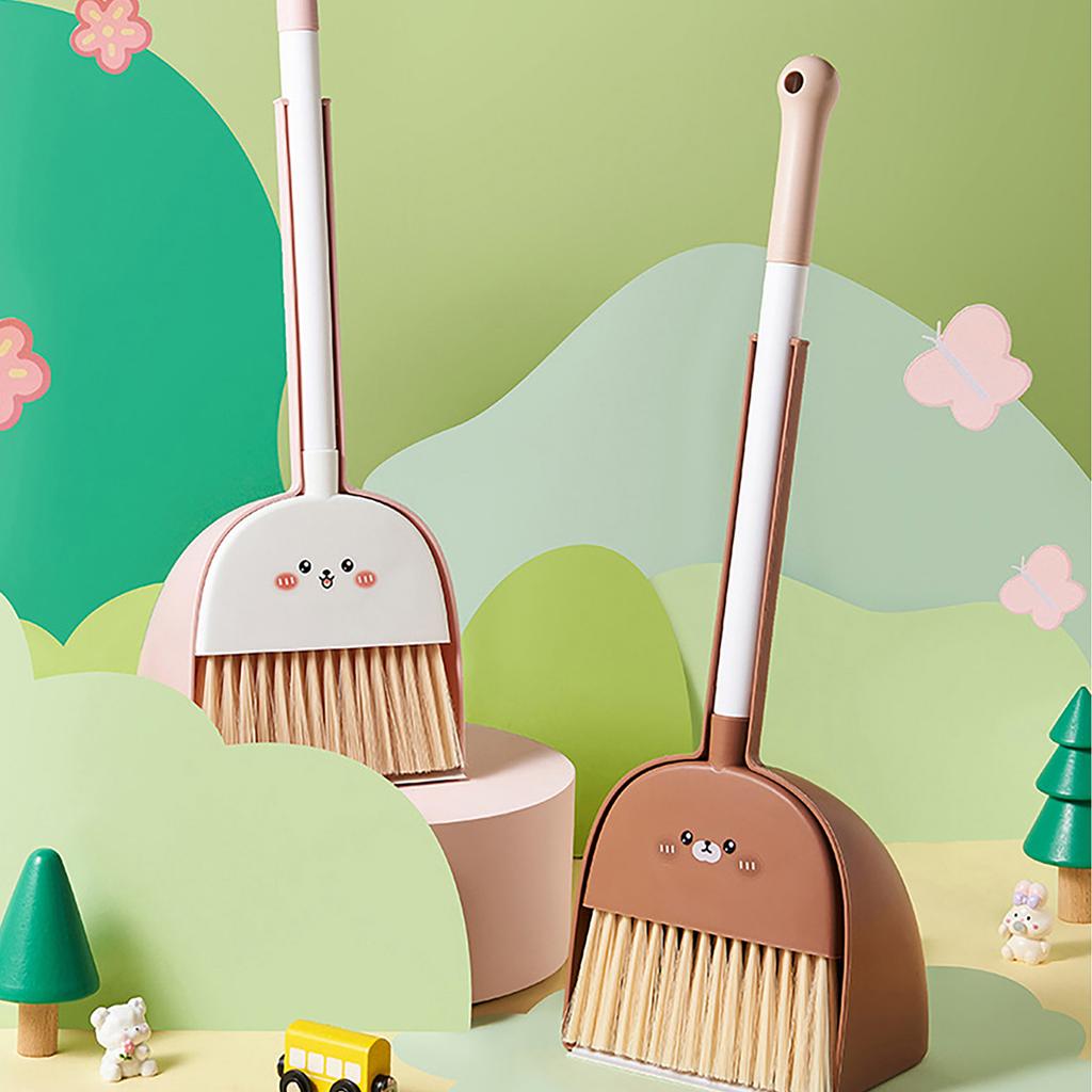 Practical Kids Cleaning Toy Set Small Brooms and Dustpan for Toddlers Ages 3 to 6 Pretend Playing Housekeeping