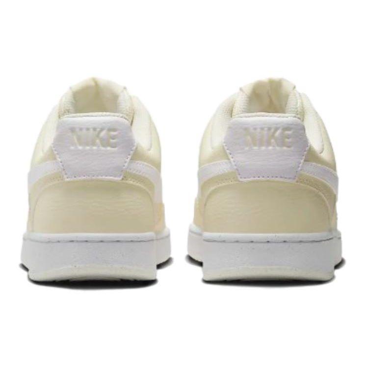 Nike Court Vision Low Next Nature Женские кроссовки цвета слоновой кости кремово-белые черные FV9952-100