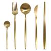 LEREVE Brand Cutlery 10 Colors Dinner Cutlery Gold Set, Arete, Available, Knife, Fork, Spoon, Teaspoon, Chopsticks, 5-Piece Set,