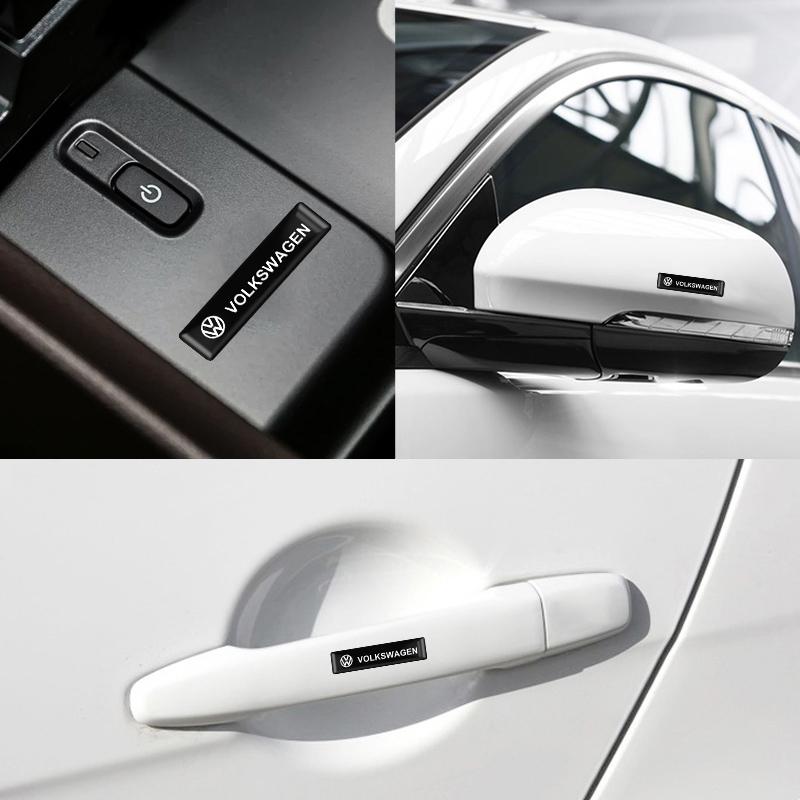 10Pcs Car Styling 3D Epoxy Vinyl Stickers Decals decoration Accessory For VW GTI Polo Golf Tiguan Passat Arteon Touareg CC Taigo PT1