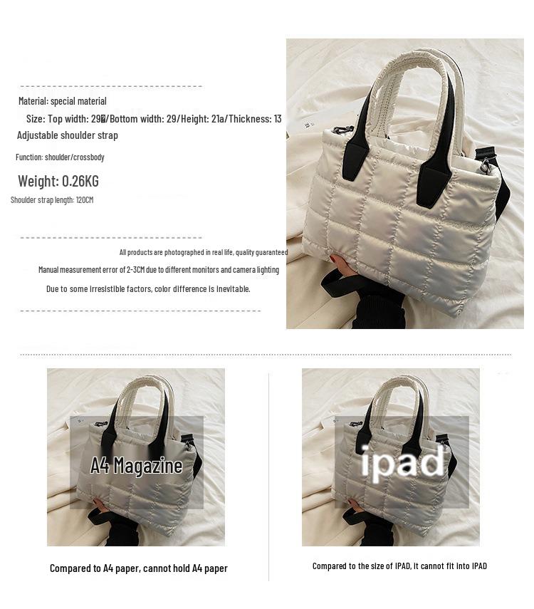 2025 Cotton Argyle Handbag – Large Capacity, Versatile Shoulder & Crossbody Women's Bag