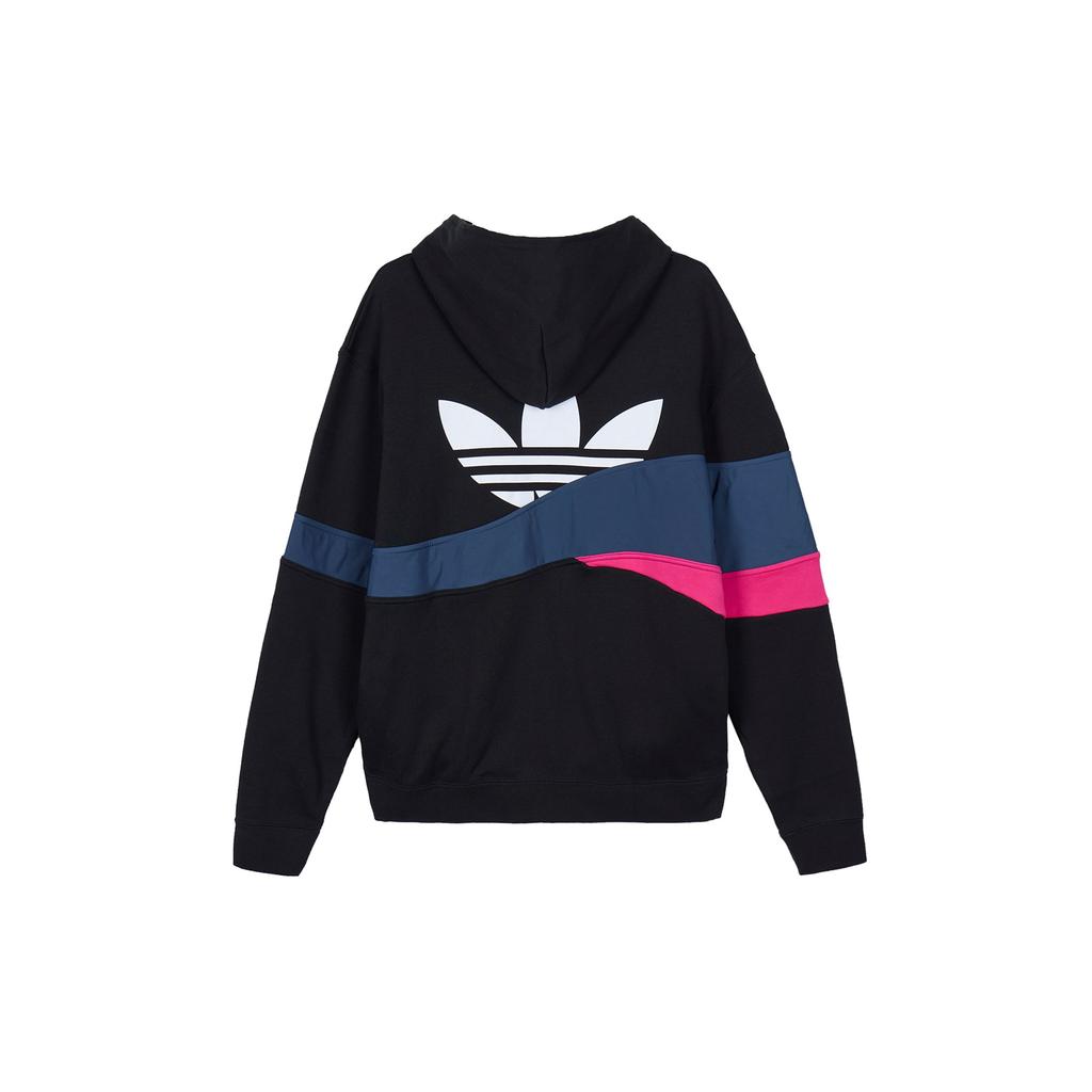 adidas Оригиналы Худи с цветовыми блоками и контрастной панелью из французского терри Мужское Черный Мульти H46695
