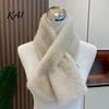 Cozy Velvet Scarf for Outdoor Travel Women Faux Fur Scarf, Winter Neck Warmer Cold Weather, Short Collar Scarves, Soft Imitation Mink & Not