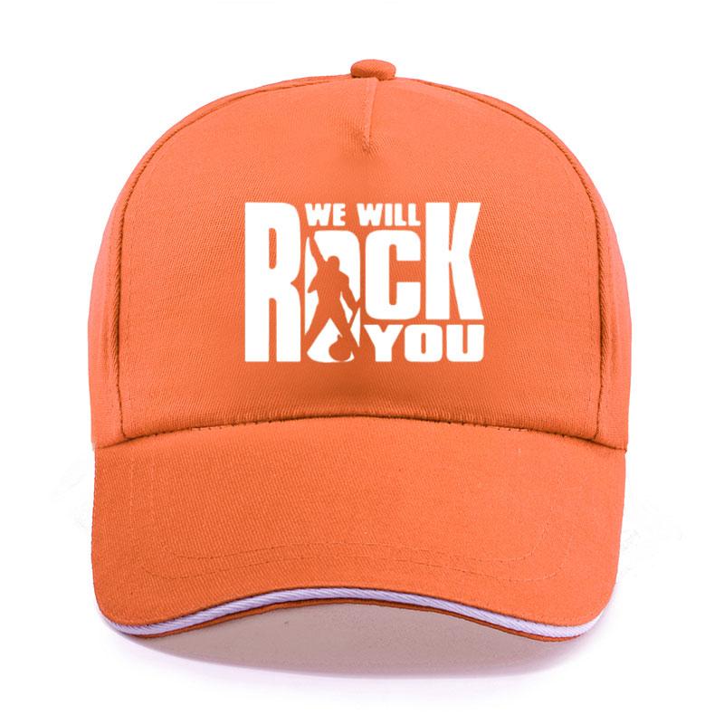 Cotton Trucker Caps We Will Rock You Print Baseball Cap Unisex Women Unisex Fashion Queen Rock Band Fans Rock Roll Hip Hop Hats