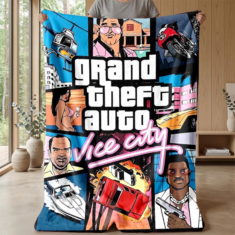 Уютный фланелевый плед GTA, удобный теплый плед для спальни, дивана, домашнего использования