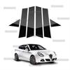 Для Alfa Romeo Giulietta 940 2010 2011 2012 2013 2014 2015 2016 2017 2018-2020 Наклейка на средние стойки (B-столбы) Глянцевый черный Стиль под карбон