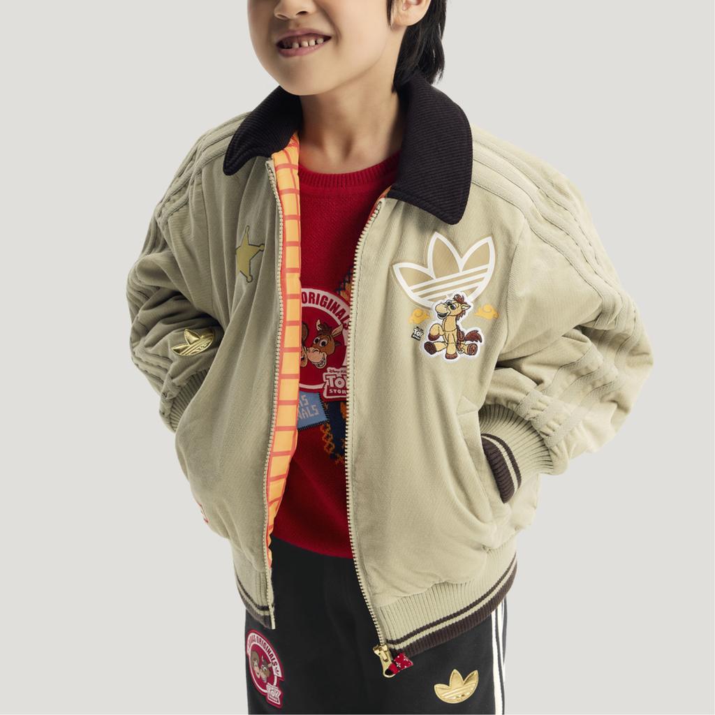 adidas Originals X Disney Хлопковая куртка Осень/Зима 25 Игрушечная история Удобная Теплая Лацкан Повседневная С длинным рукавом Детская Детские куртки KS3169