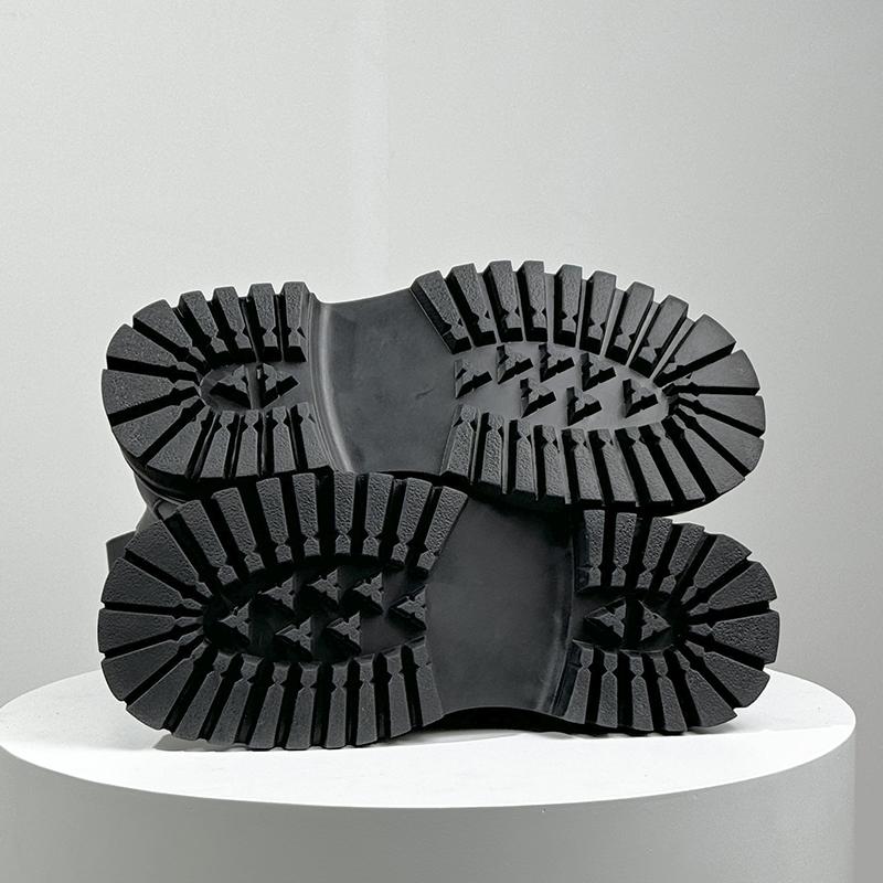 Новое поступление Кожаные мужские ботинки челси Толстая подошва Круглый носок Короткие ботинки Зимняя обувь Ботас Теплые плюшевые Снежные ботинки Обувь с высоким верхом