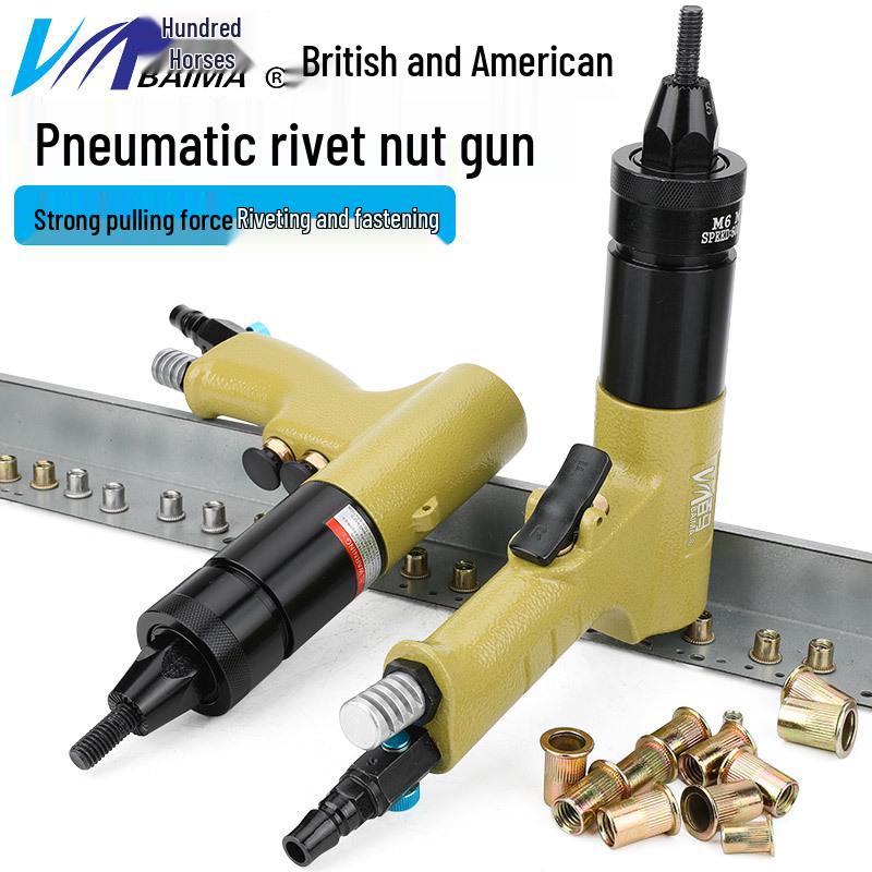 Bai Ma Z8M Pneumatic Rivet Nut & Cap Gun (Imperial & US Standard Compatible)